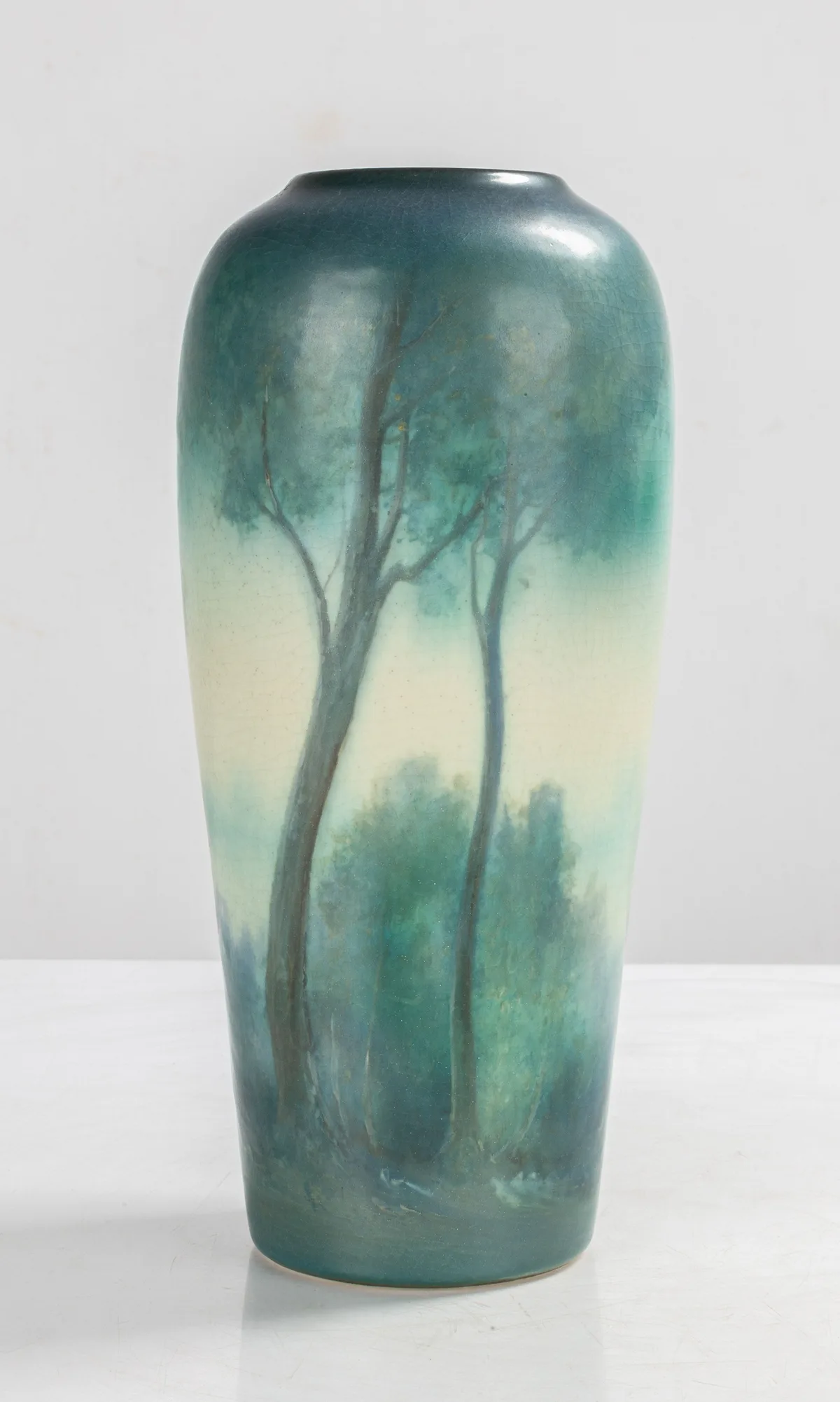 Edward Diers, Rookwood Pottery Scenic Vellum Vase