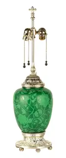 Alexander Joseph von Steuben, Green Jade Acid Cut-Back Lamp Base