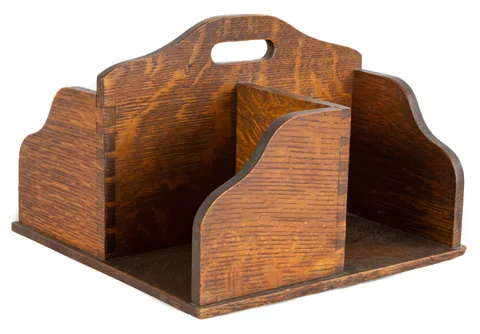 Gustav Stickley, #90 Oak Revolving Bookrack