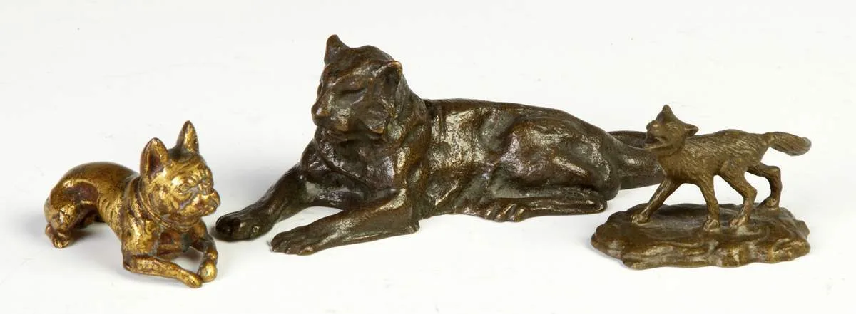 Three Bronze Animals by Tiffany Studios, sold Mar 2014