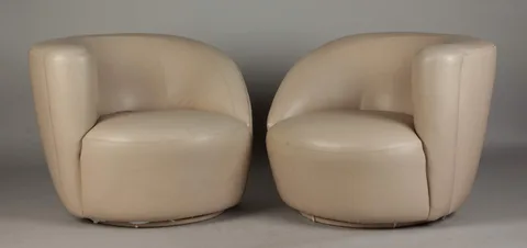 Pair of Nautilus Swivel Chairs by Vladimir Kagan, sold Sep 2016