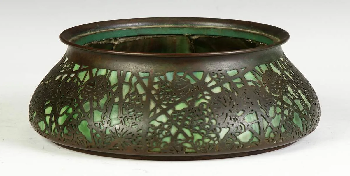 Tiffany Studios, Planter - Grapevine Pattern