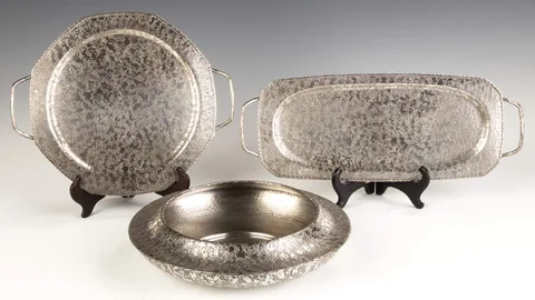 Roycroft, Hammered Copper with Acid Silver Finish