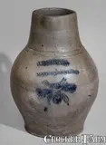 J. Remmey, Extremely Rare and Important J. REMMEY / MANHATTAN-WELLS / NEW YORK Stoneware Pitcher