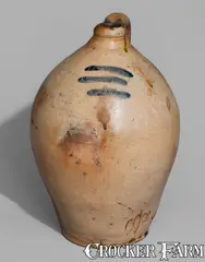 J. Remmey, J. REMMEY / MANHATTAN-WELLS / NEW-YORK Cobalt-Decorated Stoneware Jug, early 19th century, early 19th century, Stoneware