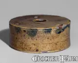 C. Crolius, Scarce C. CROLIUS / MANUFACTURER / MANHATTAN-WELLS / NEW-YORK Stoneware Inkwell, early 19th century, Stoneware