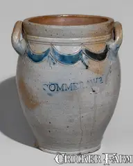 Fine COMMERAW'S / STONEWARE Jar w/ Impressed Decoration, New York City, early 19th century by Commeraw's Stoneware, early 19th century, Stoneware, sold Jul 2026