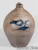 Humiston & Warner, HUMISTON & WARNER / SOUTH-AMBOY, New Jersey Stoneware Jug, c1830, c1830, Stoneware