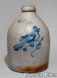 Ottman & Co., HAXSTUN, OTTMAN & CO. / FORT EDWARD N.Y. Stoneware Bird Jug, circa 1875, Stoneware
