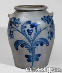 H. C. Smith, Rare and Very Fine H.C. SMITH / ALEXA / D.C. Two-Gallon Stoneware Jar w/ Profuse Decoration, c1835, c1835, Stoneware