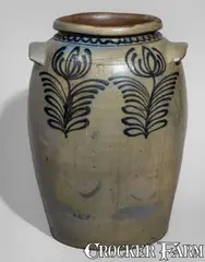 B.C. Milburn, Fine Three-Gallon B.C. MILBURN / ALEXA (Alexandria, VA) Stoneware Jar, c1850, c1850, Stoneware