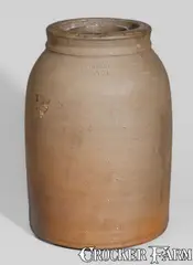 S.c Milburn, Rare S.C MILBURN / SDS, Alexandria, VA Stoneware Wax Sealer, c1860, c1860, Stoneware