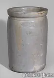 P. Hiser & Sons, Half-Gallon P. HISER & SONS / Washington, D.C. Salt-Glazed Stoneware Jar, c1885, c1885, Salt-glazed stoneware