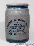 Richey & Hamilton, RICHEY & HAMILTON / PALATINE / W. VA Cobalt-Decorated Stoneware Jar