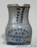 C.F. Hetzel & Co., Very Rare C.F. HETZEL & CO. / CUMBERLAND, MD Stoneware Pitcher, circa 1875, Stoneware