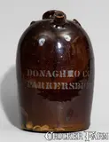 Donaghho Co., Rare DONAGHHO CO / PARKERSBURG, West Virginia Stoneware Harvest Jug, late 19th century, Stoneware