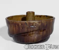 JOHN W. BELL / Waynesboro, Pa. Manganese-Decorated Redware Cake Mold by John W. Bell, late 19th century, Redware, sold Jul 2026