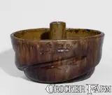 John W. Bell, JOHN W. BELL / Waynesboro, Pa. Manganese-Decorated Redware Cake Mold, late 19th century, Redware