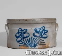 H.H. Zigler, Rare H.H. ZIGLER / NEWVILLE, PA Stoneware Butter Crock, c1852-65, c1852-65, Stoneware