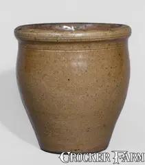 H.H. Zigler, Rare H.H. ZIGLER / NEWVILLE, PA Glazed Stoneware Jar, c1852-1865, c1852-1865, Stoneware
