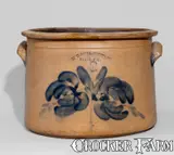 H B. Pfaltzgraff, Rare Three-Gallon H B. PFALTZGRAFF / YORK, PA Stoneware Cake Crock, circa 1870-1889, Stoneware