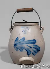 Evan R. Jones, EVAN R. JONES / PITTSTON. PA Stoneware Batter Pail, c1875, c1875, Stoneware
