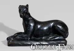 Solomon Bell, Very Rare and Important "Solomon Bell / Winchester," Virginia Redware Figure of a Whippet, circa 1840, Redware