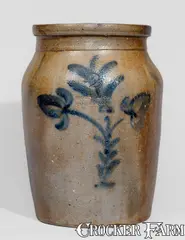 Higgins & Co, Rare HIGGINS & CO. / CLEVELAND, Ohio Two-Gallon Stoneware Jar, c1840, c1840, Stoneware