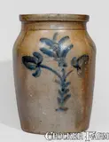 Higgins & Co, Rare HIGGINS & CO. / CLEVELAND, Ohio Two-Gallon Stoneware Jar, c1840, c1840, Stoneware