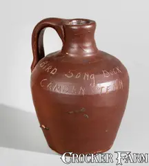 Dock, Glazed Stoneware Souvenir Jug, Inscribed "BiRD SONg DOCK / CAMDEN TENN", Stoneware