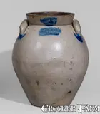 I.M. Mead, I.M. MEAD / PORTAGE Co. / OHIO Three-Gallon Cobalt-Decorated Stoneware Jar, circa 1835, Stoneware