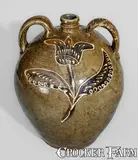 C Rhodes, Exceptional "C Rhodes / Maker," Collin Rhodes, Edgefield District, SC Four-Gallon Double-Handled Stoneware Jug, circa 1843, Stoneware