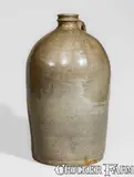 Winthrop Chandler, Extremely Rare CHANDLER / WARRANTED Alkaline-Glazed Stoneware Jug, Thomas Chandler, Edgefield District, SC, circa 1850, Alkaline-glazed stoneware