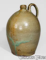 J. P Bodie, Fine J. P BODIE / MAKER Dated 1872 Stoneware Jug, Kirksey's Crossroads, Edgefield District, SC, 1872, Stoneware