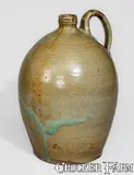 J. P Bodie, Fine J. P BODIE / MAKER Dated 1872 Stoneware Jug, Kirksey's Crossroads, Edgefield District, SC, 1872, Stoneware
