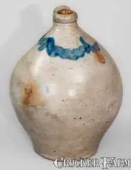 C. Crolius, C. CROLIUS / MANUFACTURER / NEW-YORK Cobalt-Decorated Stoneware Jug, circa 1820, Stoneware