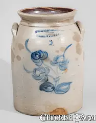 Wm. A Macquoid, WM. A MACQUOID / NEW-YORK / LITTLE WEST 12TH ST Stoneware Jar, c1863-69, c1863-69, Stoneware