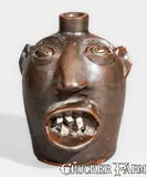 Brown Pottery, "Brown Pottery / Arden, N.C." Stoneware Face Jug, circa 1940, circa 1940, Stoneware