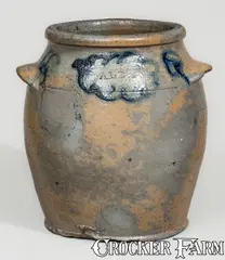 J. Miller, Very Rare J. MILLER / ALEX (James Miller, Alexandria, VA) Stoneware Jar, c1824-26, c1824-26, Stoneware