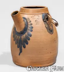 T.G. Daub, T.G. DAUB / EASTON, PA Cobalt-Decorated Stoneware Batter Pail, late 19th century, Stoneware