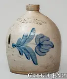 A.L. Hyssong, A. L. HYSSONG / BLOOMSBURG, PA Stoneware Jug, circa 1891-1914, circa 1891-1914, Stoneware