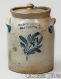 Cowden & Wilcox, COWDEN & WILCOX / HARRISBURG, PA Lidded Stoneware Jar, c1865