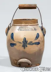 Sipe & Sons, SIPE & SONS / WILLIAMSPORT, PA Stoneware Batter Pail, c1885, c1885, Stoneware