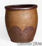 Lewistown Pottery, Rare LEWISTOWN / POTTERY Tanware Jar, John H. Dipple, Lewistown, PA, c1870, c1870, Stoneware