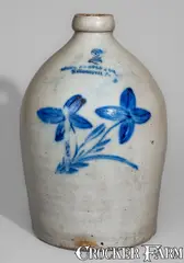 Nichols & Co., MOORE, NICHOLS & CO. / Williamsport, Pa Two-Gallon Stoneware Jug, c1877-79, c1877-79, Stoneware