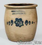 Cowden & Wilcox, COWDEN & WILCOX / HARRISBURG .PA Stoneware Jar, circa 1865