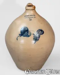 Julius Norton, JULIUS NORTON / BENNINGTON. Vt Two-Gallon Stoneware Jug, circa 1840, circa 1840, Stoneware