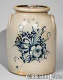 J. & E. Norton, J. & E. NORTON / BENNINGTON, VT Four-Gallon Lidded Stoneware Jar, c1855, c1855, Stoneware