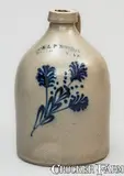 E & L P Norton, E & L P NORTON / BENNINGTON VT Stoneware Jug, circa 1870, circa 1870, Stoneware