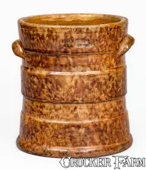 John Bell, JOHN BELL / WAYNESBORO Redware Tobacco Jar, c1850-80, c1850-80, Redware
